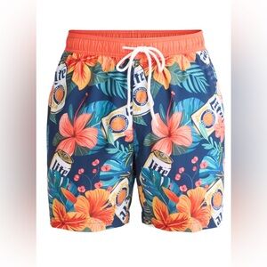 New Swim Short Man, Lite Tropic, Orange And Navy, 3XL(54/56)
